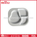 White colour quality guaranteed rectangular divided plate